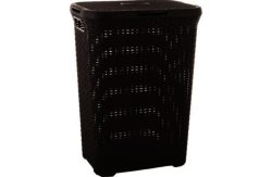 Curver 40 Litre Rattan Hamper Dark Brown